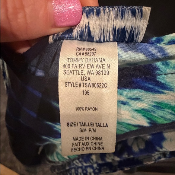 Tommy Bahama Tide Seashell Scarf Dress Swim Cover-Up S/M P/M - Picture 7 of 11